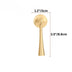 Gold cone-shaped door knob with circular backplate on white background.