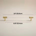 Brass cabinet pull bar with cylindrical knobs, shown with measurements of 10 inches and 8.8 inches on neutral background.