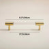 Brass tube pull handle with clear acrylic center bar and mounting dimensions of 6.3"/16cm and 5"/12.8cm shown on neutral background.
