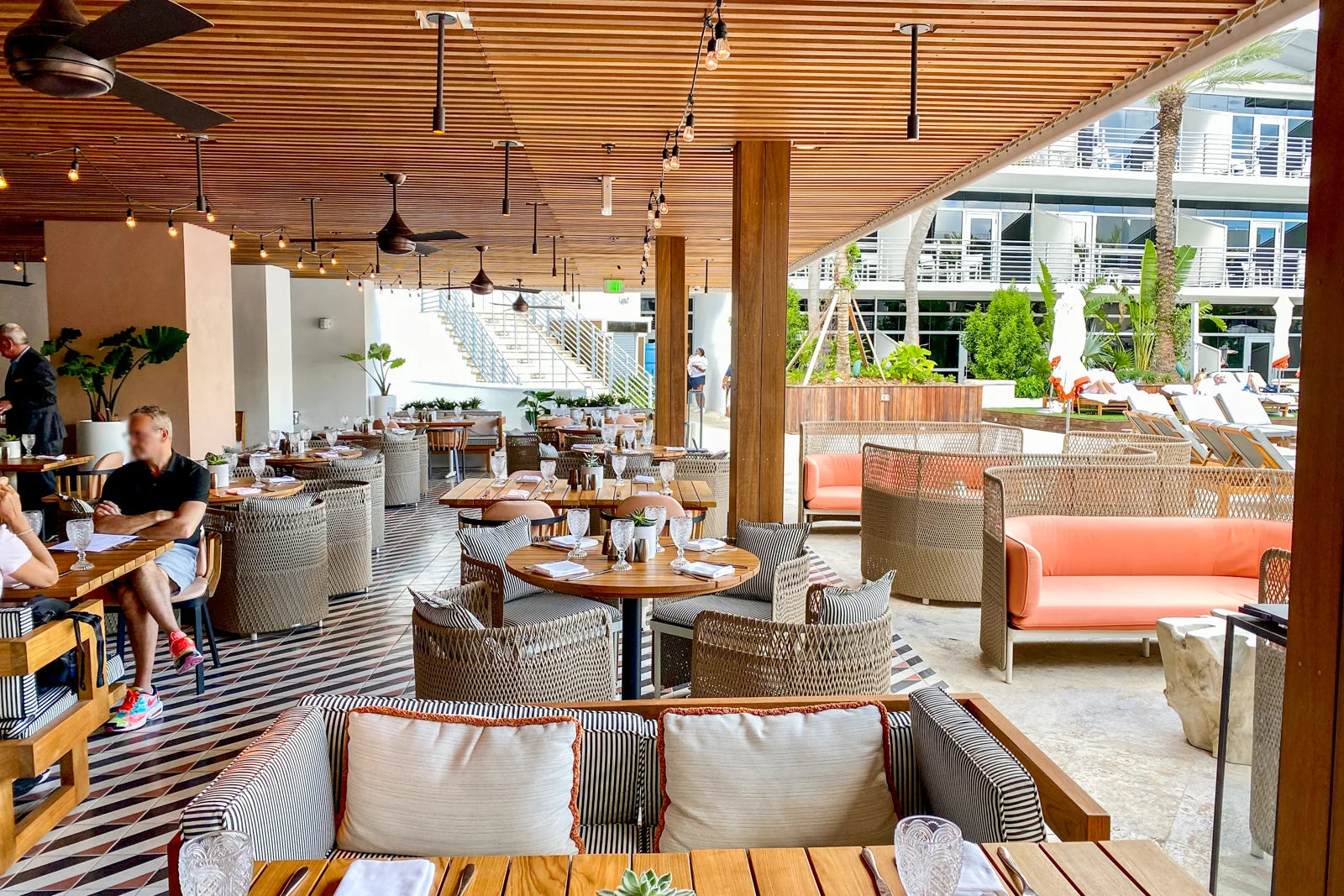 Ritz Carlton Miami Beach Outdoor Patio With Ceiling Lights